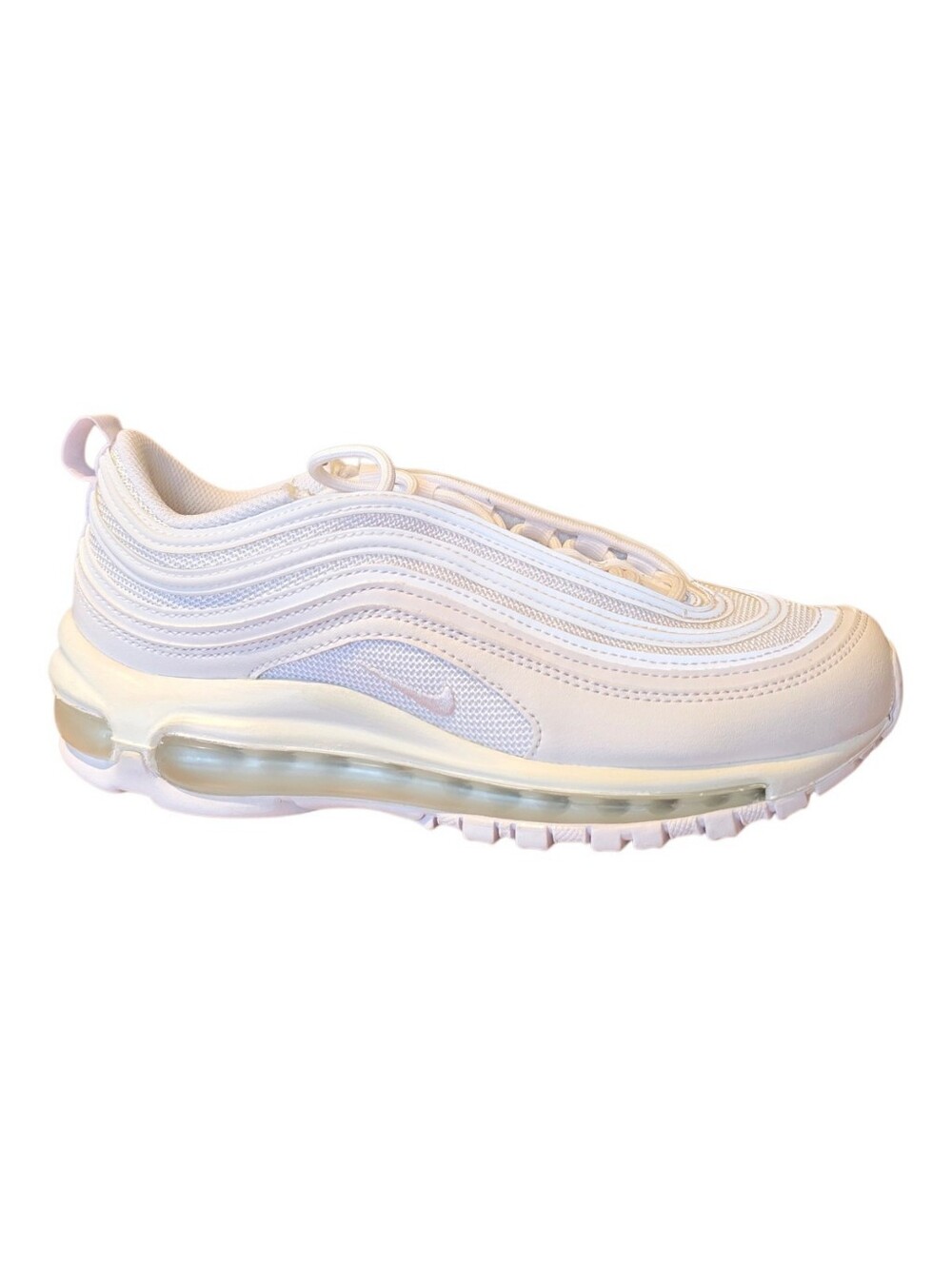 NEW 2017 Nike Air Max 97 Triple White Wolf Grey Size 7.5 Brand New With Box